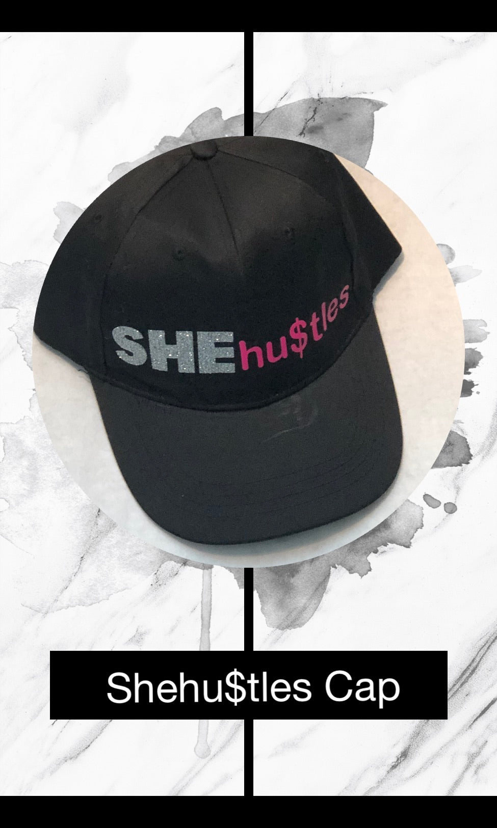 Shehu$tles Black Fancy Girl Logo Cap (ALL logo colors)