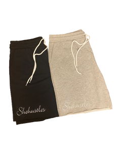 Shehustles Script logo Lux Jogger shorts