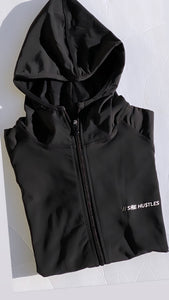 ACTIVE WEAR "BLACK LOVE" Zip Up Hooded Jacket
