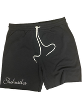 Load image into Gallery viewer, Shehustles Script logo Lux Jogger shorts